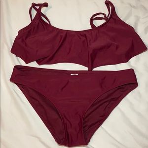 Brand new bathing suit. COLOR IS BURGUNDY